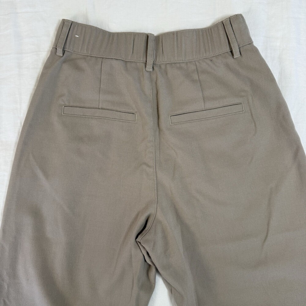 Abercrombie Pleated Wide‑Leg Stretch Waist Pants – Khaki – XS - Picture 3 of 9